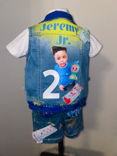 Load image into Gallery viewer, Boys Denim Birthday Sets
